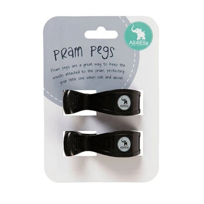 All4Ella Black Pram Pegs 2 Pack - Fauve + Co