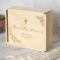 Baby Baptism Keepsake Box - Floral - Fauve + Co