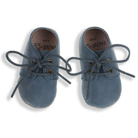 Charlie Leather Oxford Shoes Slate Blue - Fauve + Co