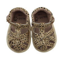 Dakota Leather Sandals Leopard - Fauve + Co