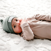 Evie Knotted Beanie Sage - Fauve + Co