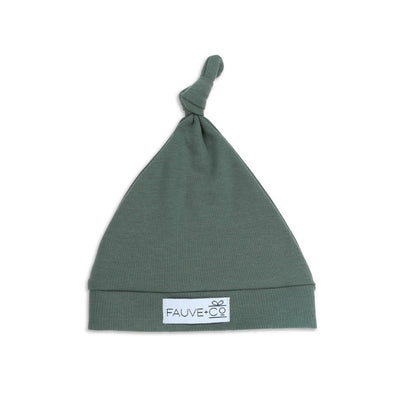 Evie Knotted Beanie Sage - Fauve + Co
