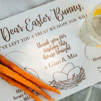 Personalised Easter Bunny Treats Board - Dear Easter Bunny - Fauve + Co
