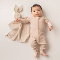 Wanderer Organic Full Length Onesie Latte - Fauve + Co