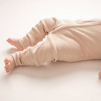 Wanderer Organic Full Length Onesie Latte - Fauve + Co