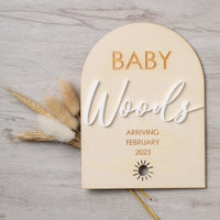3D Arch Pregnancy Announcement Disc - Sunshine - Fauve + Co