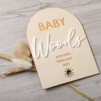 3D Arch Pregnancy Announcement Disc - Sunshine - Fauve + Co