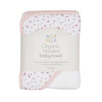 All4Ella Hooded Towel - Pink Petals