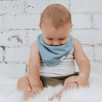 Bandana Dribble Bib Linen - Blue
