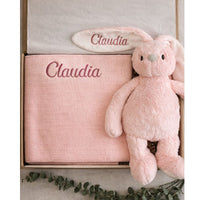 Blanket & Cuddles Bunny Gift Box - Blush