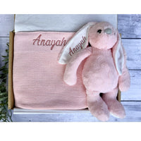 Blanket & Cuddles Bunny Gift Box - Blush
