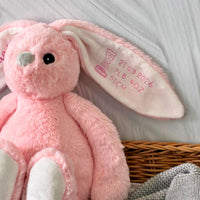 Personalised Cuddles Bunny - Birth Details