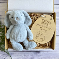 Easter Bunny Stop Here Keepsake Box - Blue