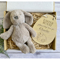 Easter Bunny Stop Here Keepsake Box - Taupe