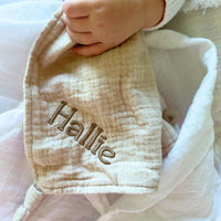 Personalised Koala Muslin Comforter Taupe