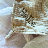 Personalised Koala Muslin Comforter Taupe