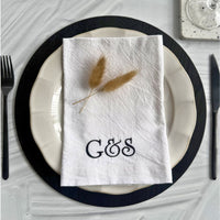 Modern Varsity Initial Napkin Set – Set of 4