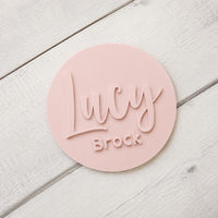 Monocrome Round Acrylic Name Plaque