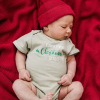 My First Christmas Romper Hunter Green