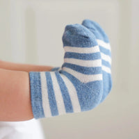 Lūmmi Organic Cotton Baby Socks - Blue Stripes