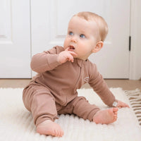 Lūmmi Organic Cotton Waffle Growsuit - Mocha