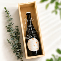Personalised Acrylic & Wood Wine Box - Bridesmaids
