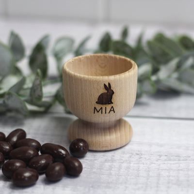 Personalised Easter Wooden Egg Cup