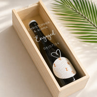 Personalised Acrylic & Wood Wine Box - Engagement