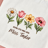 Personalised Teacher Tote Bag - Little Minds Grow