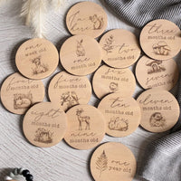 Engraved Woodland Milestone Disc Set