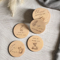 Engraved Woodland Milestone Disc Set