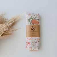 Gumnut Blossoms Organic Cotton Muslin Swaddle Wrap by Zoe Sage