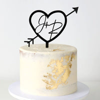 Acrylic Heart Arrow Cake Topper - Fauve + Co