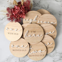 Acrylic & Wood Milestone Disc Set - Fauve + Co