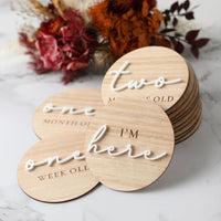 Acrylic & Wood Milestone Disc Set - Fauve + Co