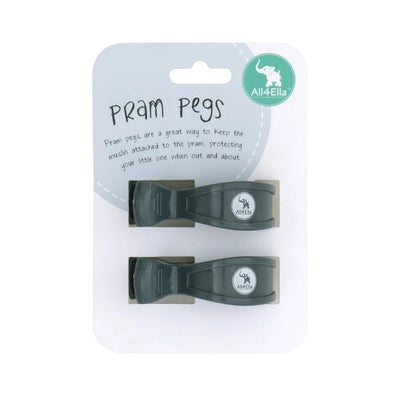 All4Ella Charcoal Pram Pegs 2 Pack - Fauve + Co