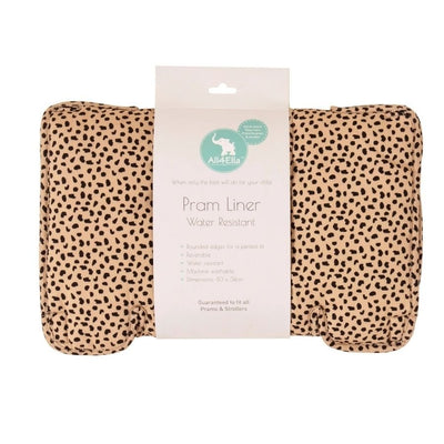 All4Ella Pram Liner Cheetah - Fauve + Co