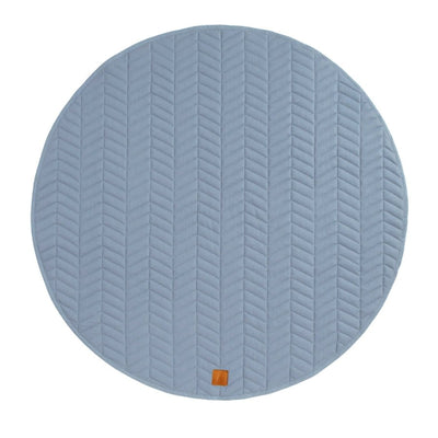 All4Ella Quilted Reversible Linen Playmat - Slate Blue - Fauve + Co
