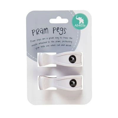 All4Ella White Pram Pegs 2 Pack - Fauve + Co