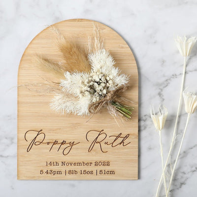 Arch Everlasting Bloom - Birth Announcement - Fauve + Co