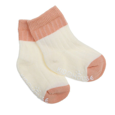 Asher Organic Socks Cream/Peach - Fauve + Co