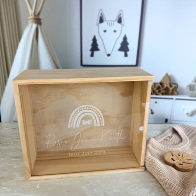 Baby Acrylic Lid Keepsake Box - Rainbow - Fauve + Co