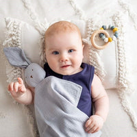 Bunny Muslin Comforter Grey - Fauve + Co