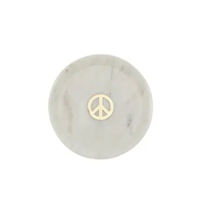 Cadeau Marble Trinket Dish White - Peace - Fauve + Co