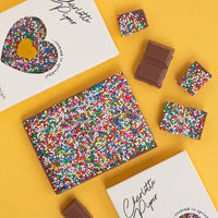 Charlotte Piper 100g Bar Milk Belgian Chocolate with Sprinkles - Fauve + Co