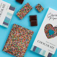 Charlotte Piper 100g Dark Belgian Chocolate Bar with Sprinkles - Fauve + Co