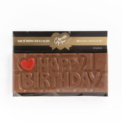 Charlotte Piper Happy Birthday Chocolate Bar 40g - Fauve + Co