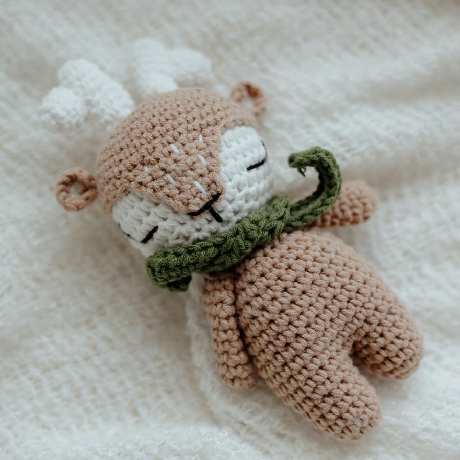 Christmas Crochet Reindeer Taupe