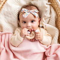 Cotton Knit Baby Blanket Blush - Fauve + Co