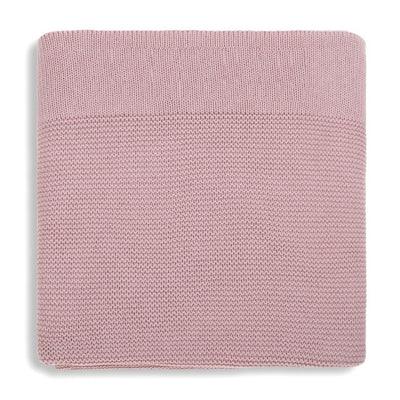 Cotton Knit Baby Blanket Dusty Pink - Fauve + Co